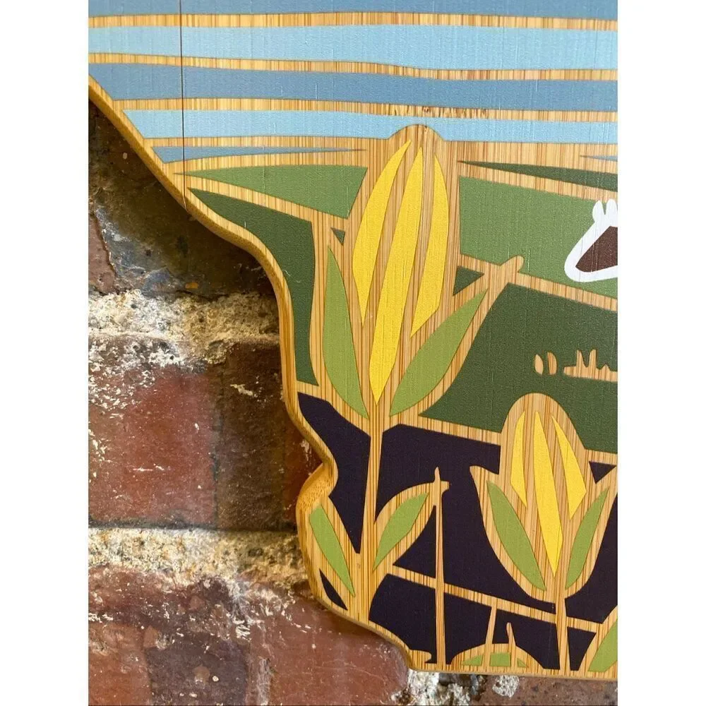 Totally Bamboo • WISCONSIN • State Decorative Colorful Hand Painted Hangable Bam